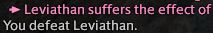 Text from a combat log: You defeat Leviathan